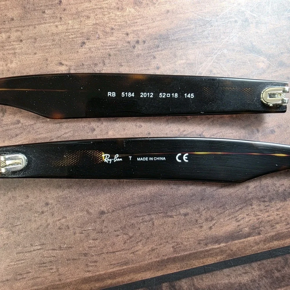 RAY BAN‎ RB 5184 2012 GLOSSY TORTOISE TEMPLE ARM PARTS 52-18 145mm *READ*